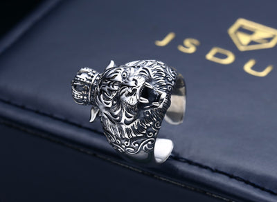 Anillo de Plata Tailandesa Retro con Apertura para Dedo Índice - Image 10