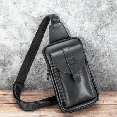 Bolsa de Pecho de Cuero para Hombre - Estilo Urbano - Image 2