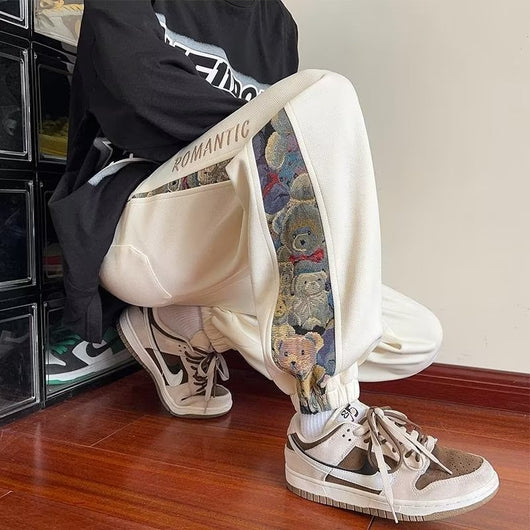 Pantalones Largos Estampados Holgados para Hombre - Image 3