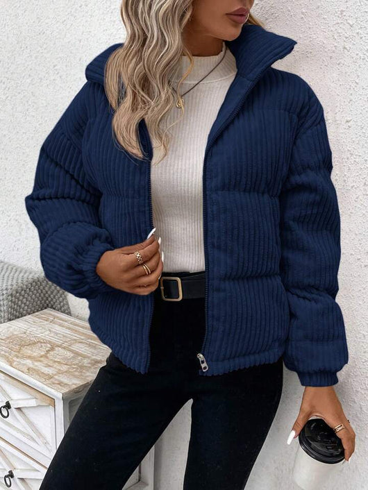 Abrigo de Pana Grueso Talla Grande para Mujer - Image 30