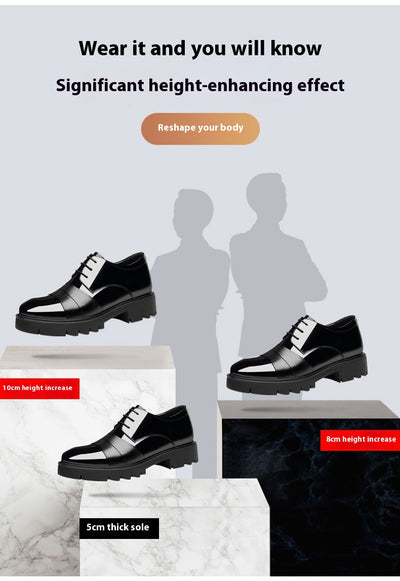Zapatos Formales con Alzas Internas 10cm - Cuero Brillante Premium para Hombre - Image 13