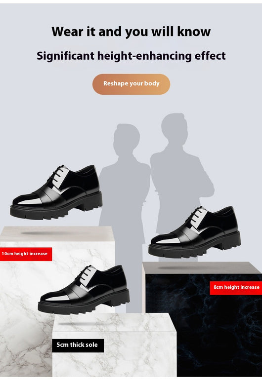 Zapatos Formales con Alzas Internas 10cm - Cuero Brillante Premium para Hombre - Image 13
