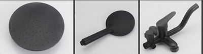 Conjunto de Ducha Negro en Cobre - Sistema Completo para Baño - Image 10