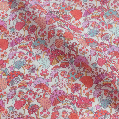 Vestido de Algodón para Bebé Niña con Estampado de Hongos Azules