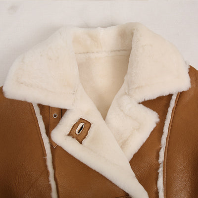 Chaqueta Elegante de Cuello Alto con Detalles de Pelaje para Mujer - Image 12