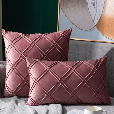 Funda de Almohada Cuadrille Terciopelo Suave para Sofá y Cama - Image 50