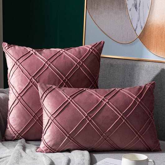 Funda de Almohada Cuadrille Terciopelo Suave para Sofá y Cama - Image 50