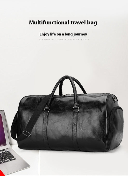 Maleta de Viaje Ejecutiva PU Capacidad Grande - Bolsa Retro para Viajes Cortos - Image 8