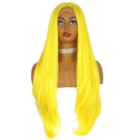 Turbante de Seda Amarillo Resistente al Calor para Mujer - Image 5