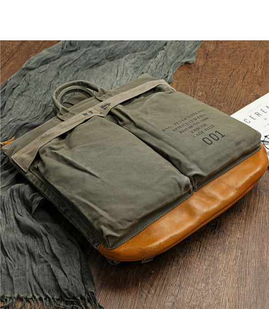 Mochila Estilo Retro Americana de Lona Desgastada para Hombre - Ideal para Aventuras al Aire Libre - Image 9