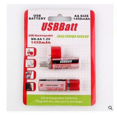 2 Baterías Recargables USB AA 1450mAh 1.2V Ni-MH - Image 8