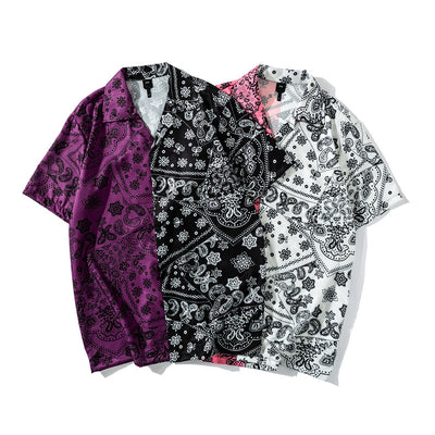 Cardigan de Playa Estampado Flor de Cajú Manga Corta para Hombre - Image 5