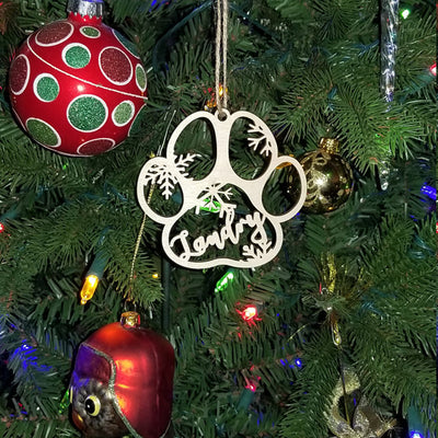 Adornos Navideños Personalizados con Nombre de Mascota y Huella de Pata - Image 9