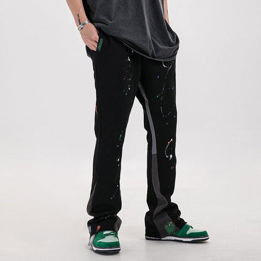 Pantalones Casuales con Costuras de Color Degradado - Image 19