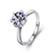 Anel Feminino Moissanite Seis Garras Joias Um quilate