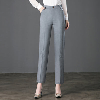 Pantalones Rectos Holgados Cintura Alta Elásticos para Otoño - Image 14