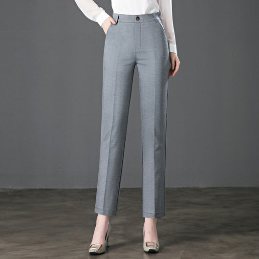 Pantalones Rectos Holgados Cintura Alta Elásticos para Otoño - Image 14