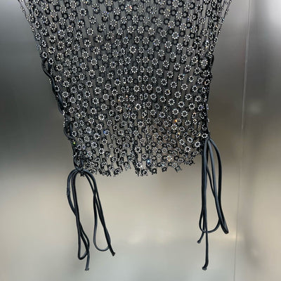 Chaleco Transparente de Malla sin Mangas Cuello Redondo - Image 15