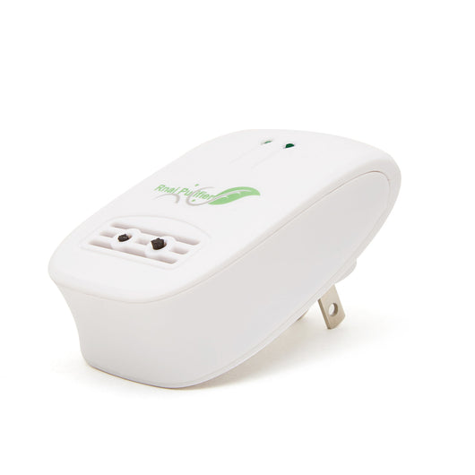 White and light blue plug-in air purifier with a leaf logo and 'Rnai Purifier' text on the front. - Image 8