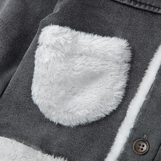 Chaqueta Denim con Solapa y Bolsillos Acolchados - Image 6