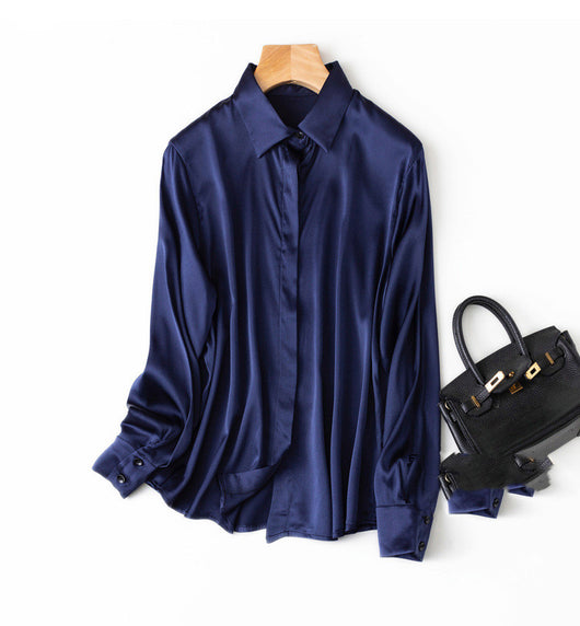 Blusa de Lujo Ejecutiva en Satén Elástico con Cuello Cuadrado - Image 12