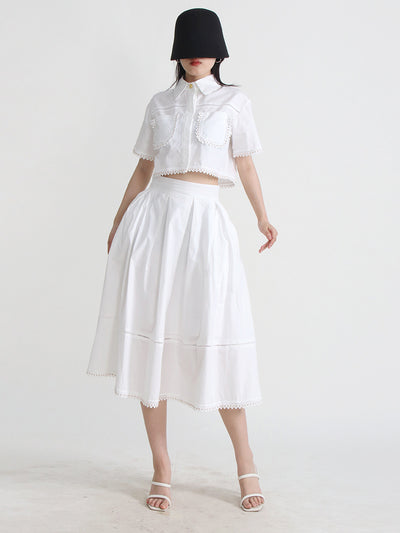 Conjunto Retro Dos Piezas Blusa Corta para Mujer - Image 11