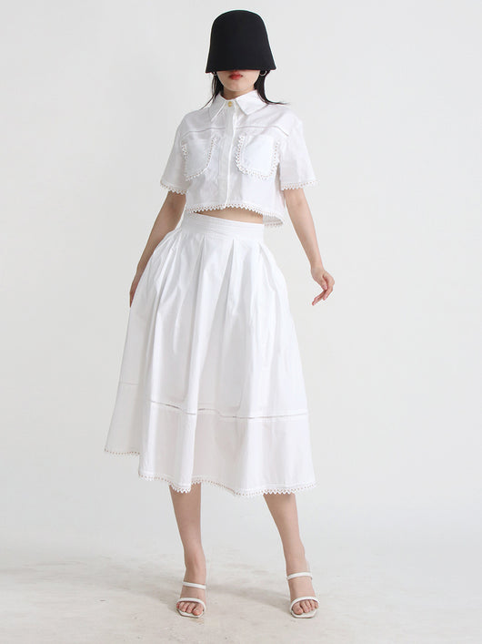 Conjunto Retro Dos Piezas Blusa Corta para Mujer - Image 11