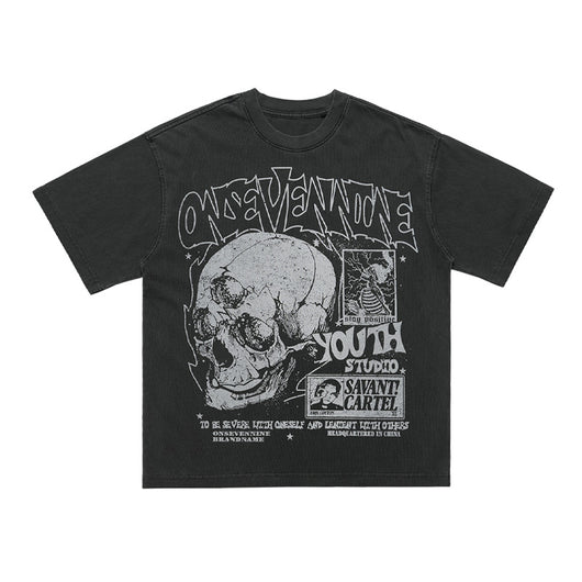 Camiseta Suelta Estampado Diseño Urbano para Hombre - Image 13