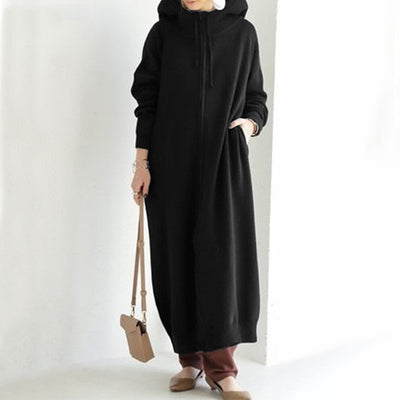 Abrigo Hoodie de Felpa Casual de Manga Larga para Mujer - Image 2
