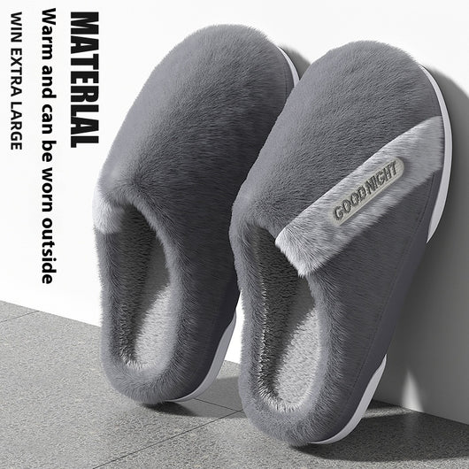 Pantuflas de Algodón Cálidas para Hombre con Suela Antideslizante - Image 4