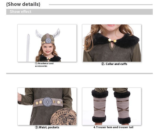Disfraz de Guerrero Vikingo Pirata Devil Bull - Traje de Rendimiento - Image 10