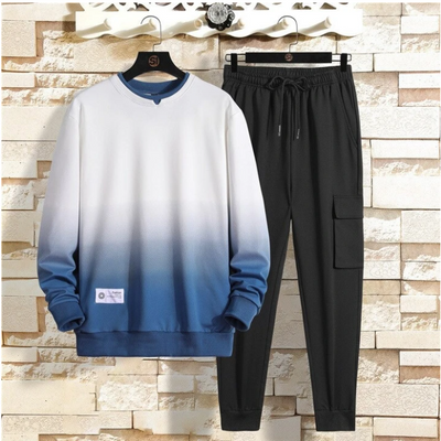 Suéter Cómodo de Cuello Redondo y Pantalones Largos Estilo Coreano para Hombre - Image 6