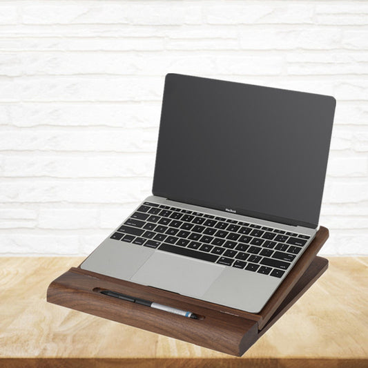 Soporte Ergonómico para Laptop en Madera Maciza Plegable y Portátil