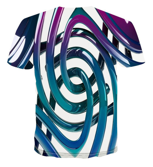 Playera con Estampado Geométrico 3D de Impresión Digital - Image 7