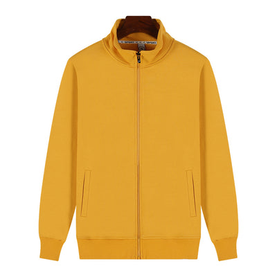 Chaqueta Suéter de Terciopelo Dorado Grabado con Cuello de Pie y Personalización - Image 18