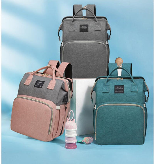 Mochila Maternal Multifuncional con Red Antimosquitos, Capacidad Grande y Cuna Plegable - Image 23