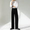 Pantalones de Corte Recto Sin Planchado con Caída Elegante