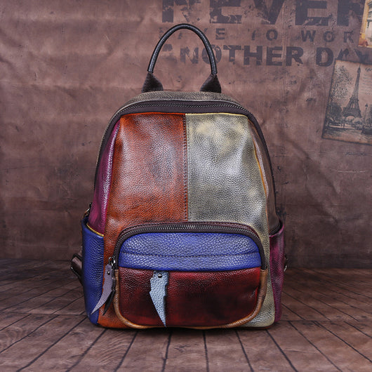 Mochila de Cuero Genuino con Acabado Envejecido - Backpack Outdoor Premium - Image 9
