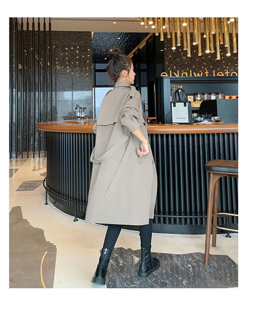 Abrigo Trench Ligero Midi para Mujer - Chaqueta Suelta Favorecedora Primavera - Image 11