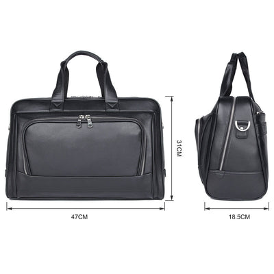 Maletín de Negocios en Cuero Genuino - Bolsa para Laptop 17" Premium Nappa - Image 9