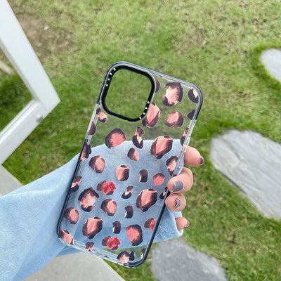 Funda Transparente para Celular con Estampado de Leopardo y Café - Image 2