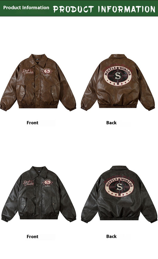 Abrigo Térmico Acolchado con Cuello Alto y Bordado de Letras para Hombre - Image 7