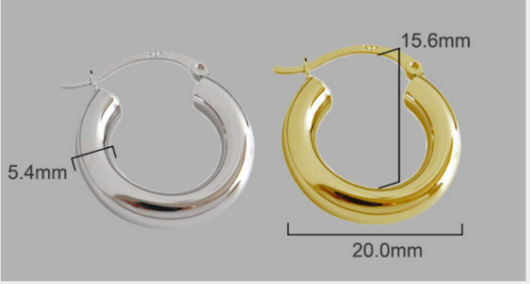 Aretes de Plata Esterlina Oversized Diseño Moderno - Image 9