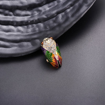 Broche Vintage Cicada de Cristal - Joya Animal de Lujo para Verano - Image 7