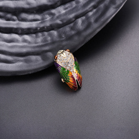 Broche Vintage Cicada de Cristal - Joya Animal de Lujo para Verano - Image 7