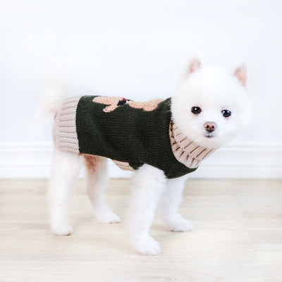 Suéter Militar para Perro Verde Oliva - Diseño Simple Otoño Invierno - Image 5