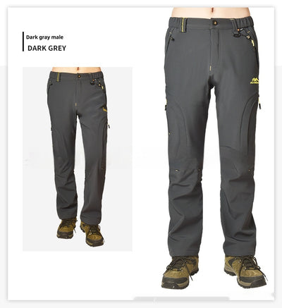 Pantalones de Senderismo Impermeables y Cálidos de Corte Holgado - Image 10