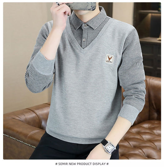 Suéter Falso Dos Piezas Hombre Casual Ejecutivo Multiusos - Image 31