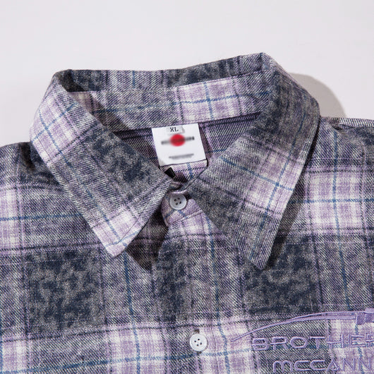 Camisa de Cuadros Manga Larga con Efecto Desgastado para Hombre - Image 3