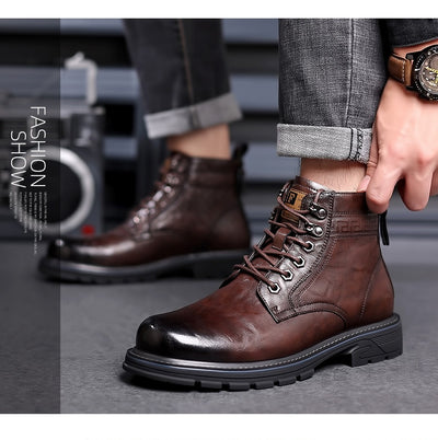 Botas de Trabajo Estilo Británico en Cuero - Calzado Profesional Versátil - Image 16